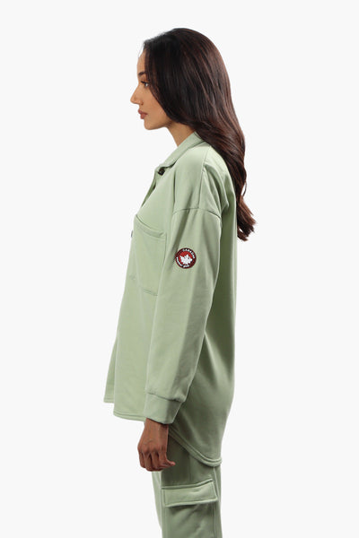 Canada Weather Gear Solid Front Pocket Shacket - Green - Womens Shirts & Blouses - Canada Weather Gear