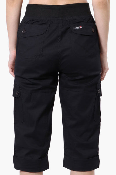 Canada Weather Gear Tie Waist Cargo Capris - Black - Womens Shorts & Capris - Canada Weather Gear