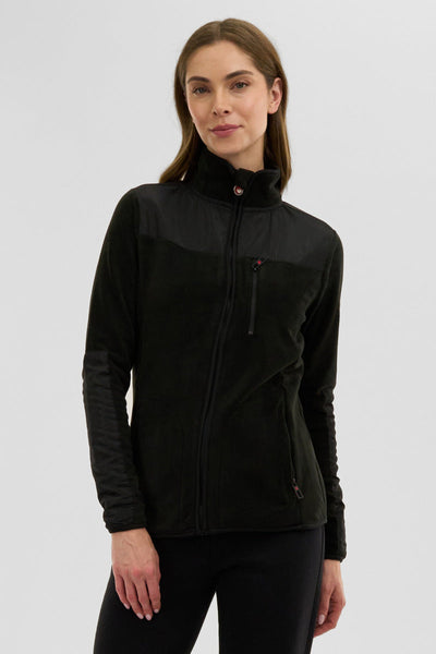Canada Weather Gear Fleece Lightweight Jacket - Black - Womens Lightweight Jackets - Canada Weather Gear