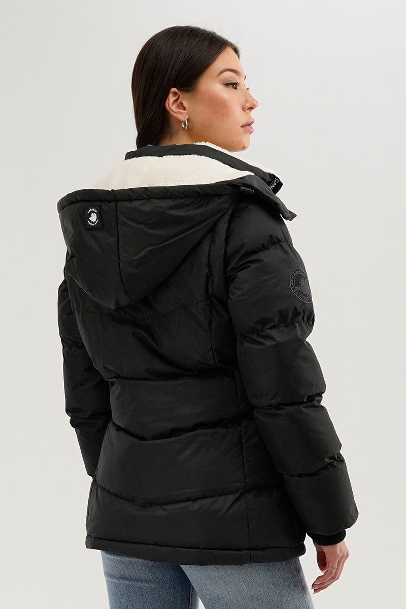 Zip Off Sleeve Parka Jacket - Black