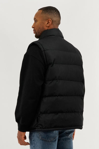 Super Triple Goose Double Pocket Bubble Vest - Black - Mens Vests - Canada Weather Gear