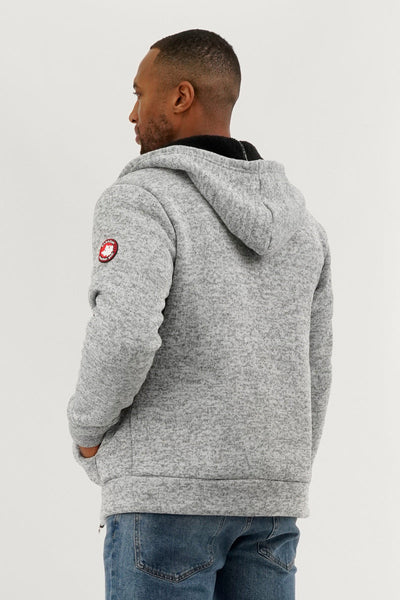 Canada Weather Gear Sherpa Lined Lightweight Jacket - Grey - Mens Lightweight Jackets - Canada Weather Gear