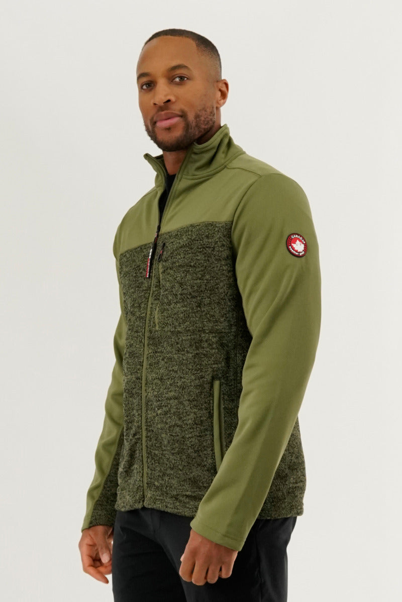 Canada Weather Gear Fleece Lightweight Jacket - Green - Mens Lightweight Jackets - Canada Weather Gear