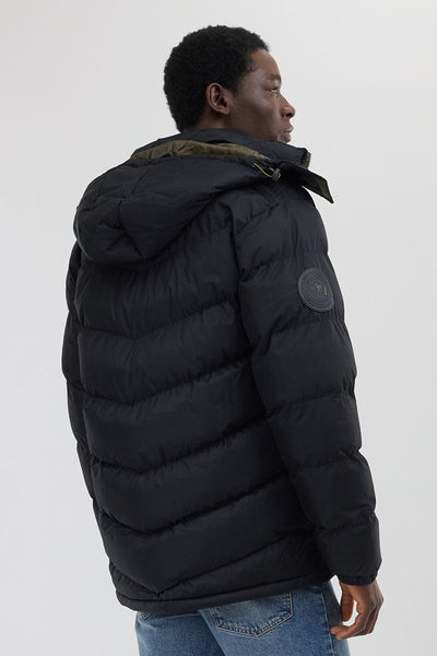 Super Triple Goose Chevron Bomber Jacket - Black