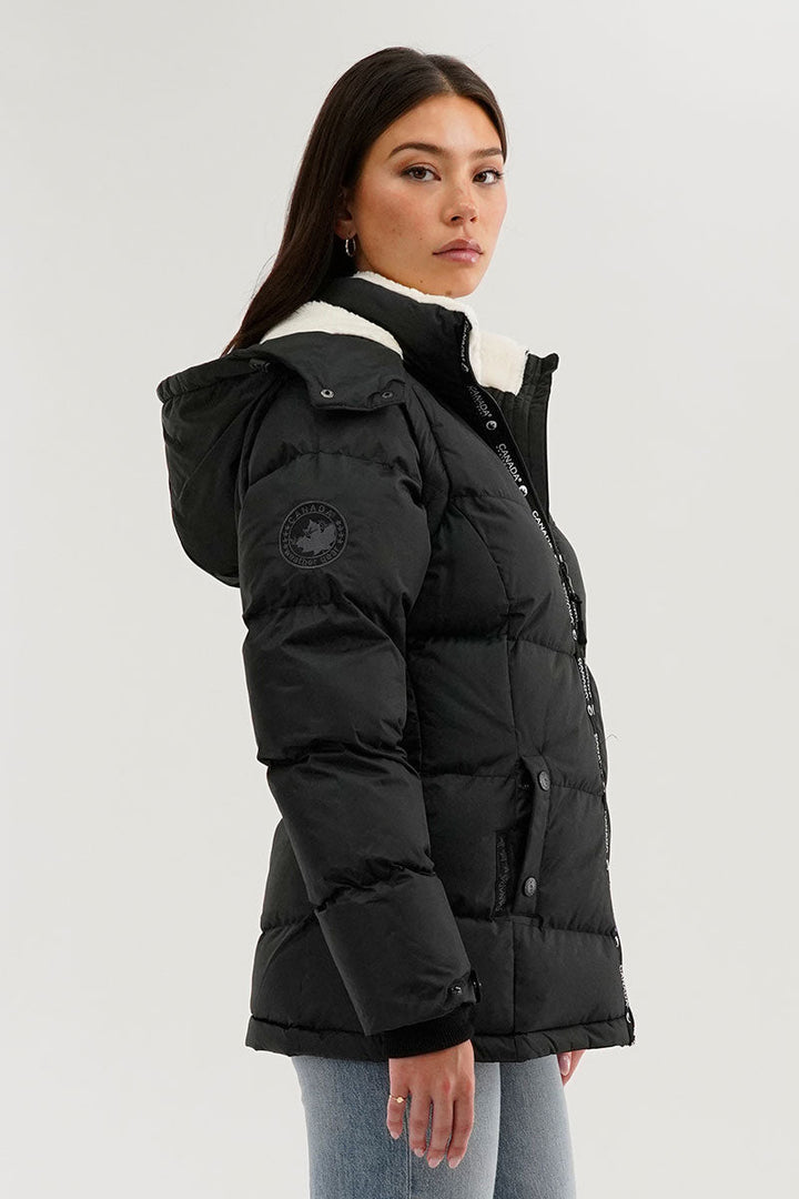 Zip Off Sleeve Parka Jacket - Black