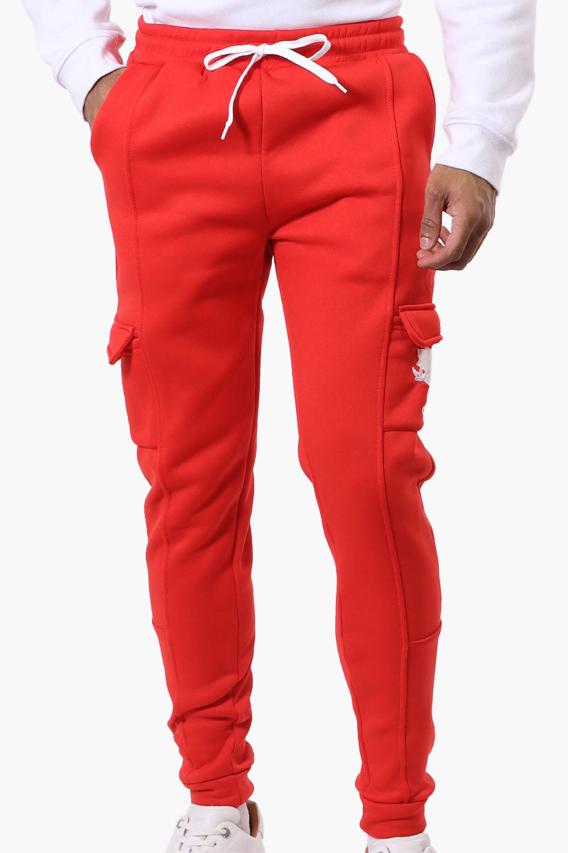 Canada Weather Gear Tie Waist Cargo Joggers - Red - Mens Joggers & Sweatpants - Canada Weather Gear