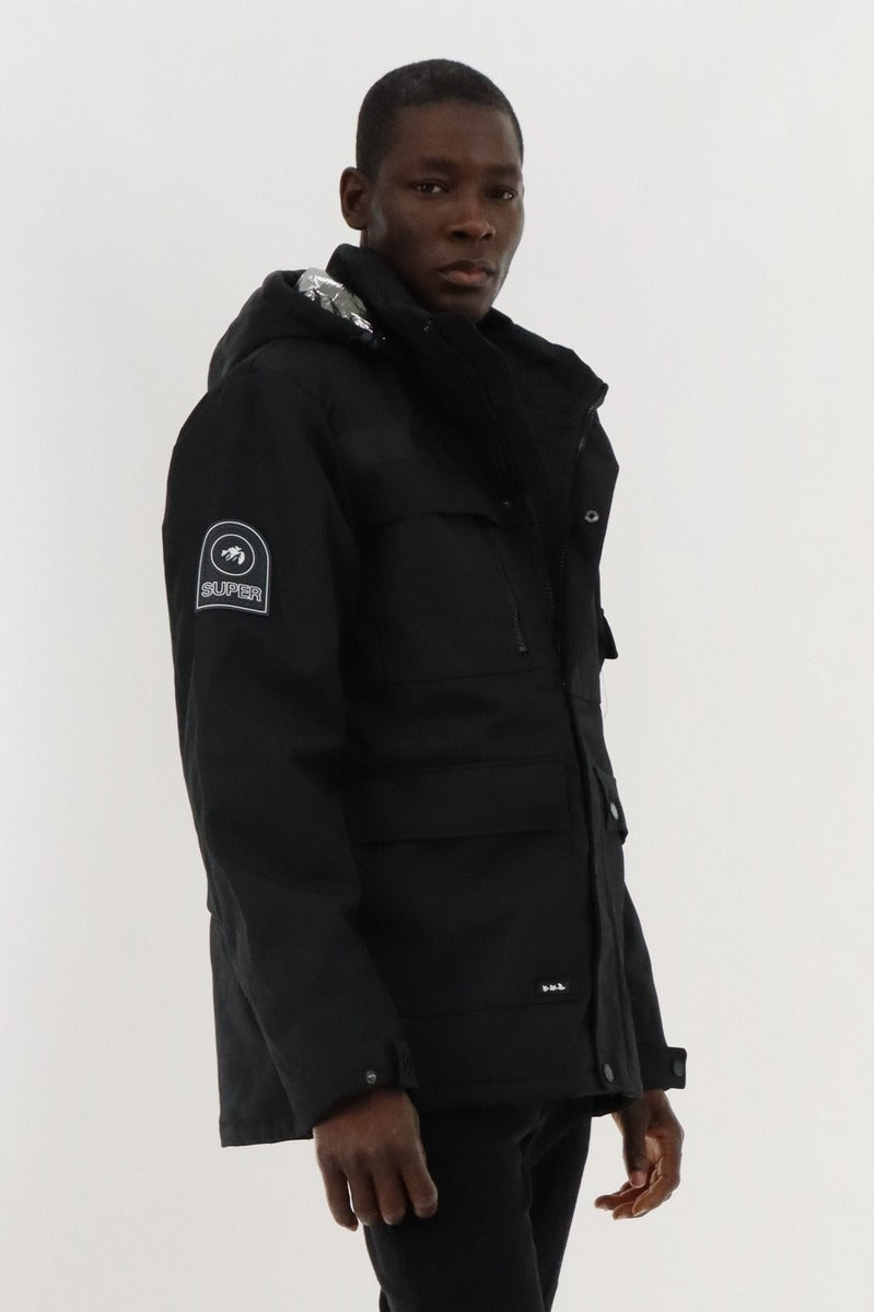 Super Triple Goose Utility Parka Jacket - Black - Mens Parka Jackets - Canada Weather Gear