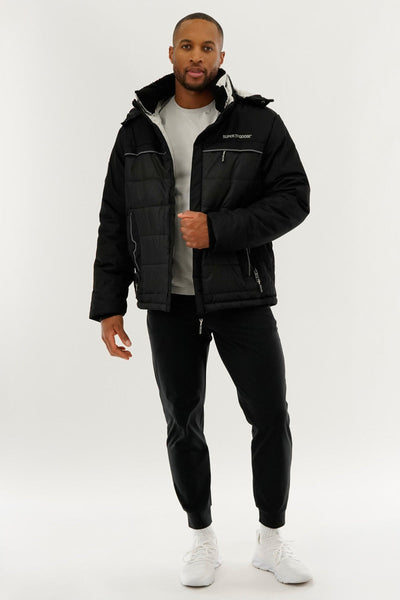 Super Triple Goose Contrast Lining Puffer Bomber Jacket - Stone - Mens Bomber Jackets - Canada Weather Gear