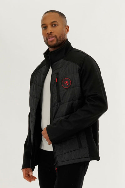 Super Triple Goose Quilted Colour Block Lightweight Jacket - Black - Mens Lightweight Jackets - Canada Weather Gear