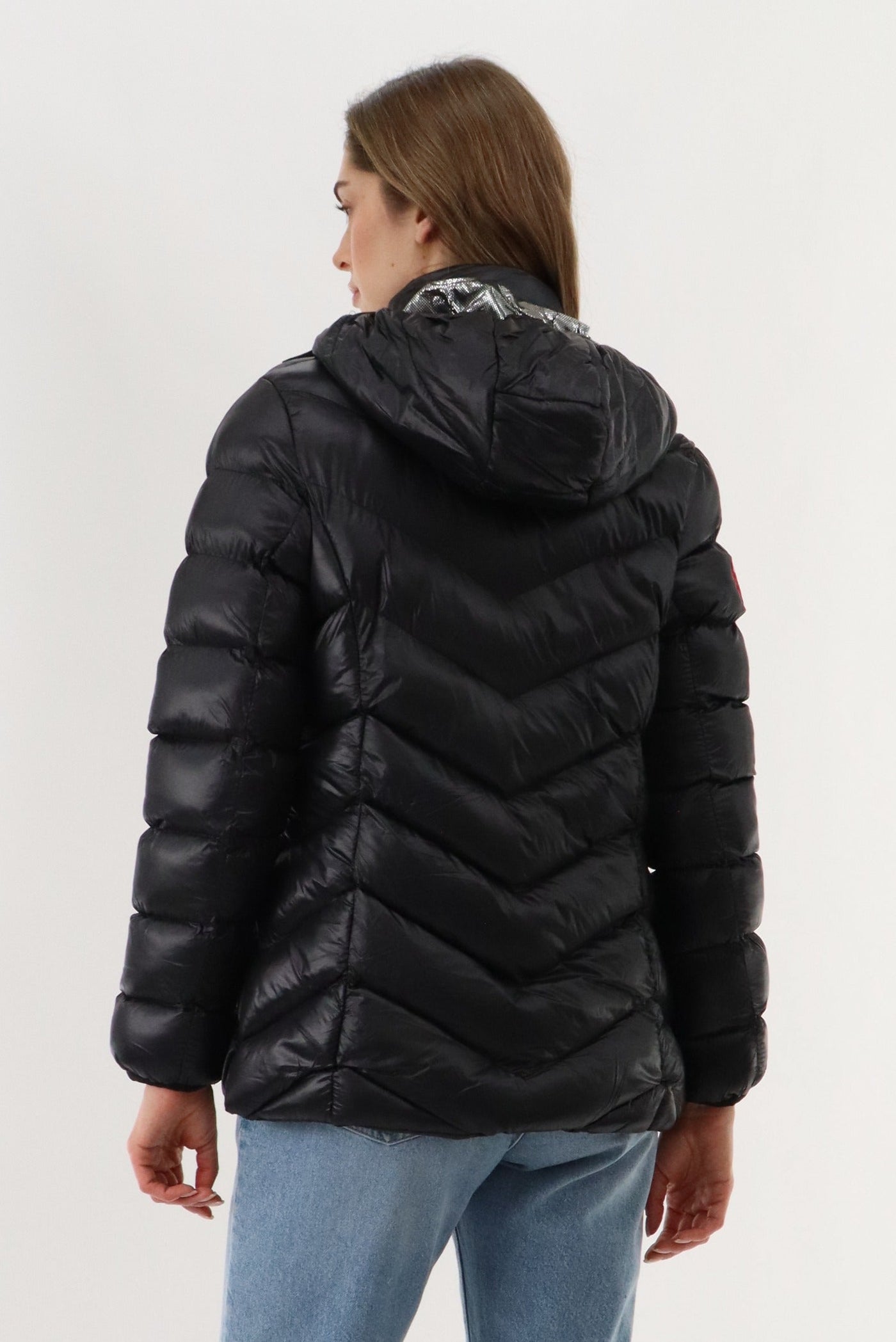 Canada Weather Gear Quilted Puffer Double Zip Bomber Jacket - Black - Womens Bomber Jackets - Canada Weather Gear