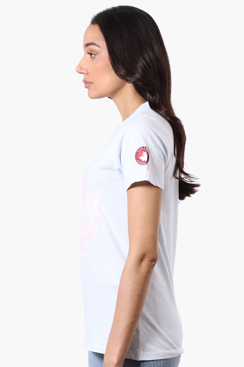 Canada Weather Gear Maple Leaf Print Tee - Aqua - Womens Tees & Tank Tops - Canada Weather Gear