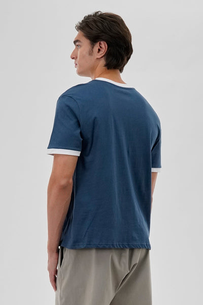 Canada Weather Gear Classic Ringer Tee - Navy - Mens Tees & Tank Tops - Canada Weather Gear