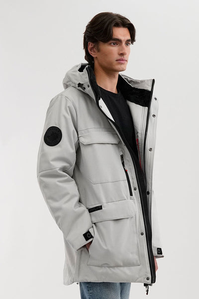 Canada Weather Gear Faux Fur Lined Hood Parka Jacket - Stone