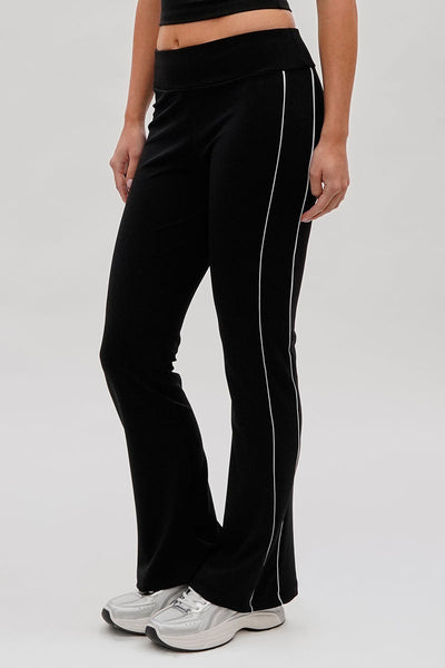 Super Triple Goose Side Piping Detail Active Pants - Black - Womens Pants - Canada Weather Gear
