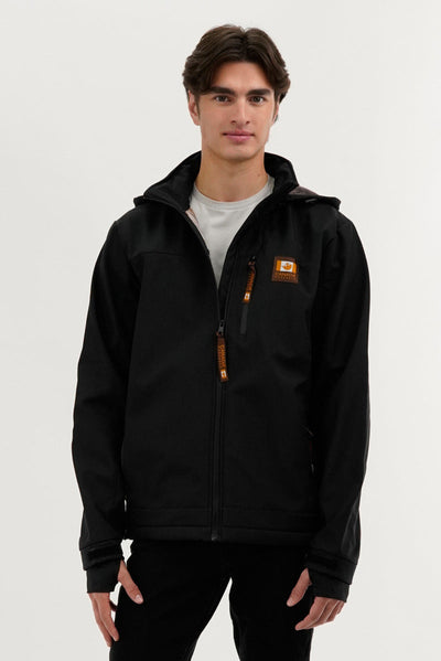 Canada Work Gear Wood Camo Lined Lightweight Jacket - Black - Mens Lightweight Jackets - Canada Weather Gear
