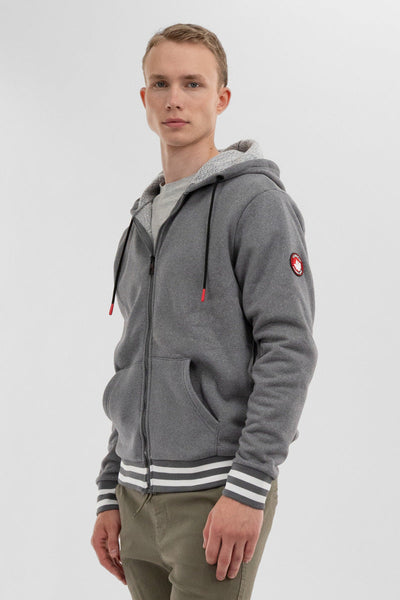 Canada Weather Gear Fleece Lined Zip Up Hoodie - Grey