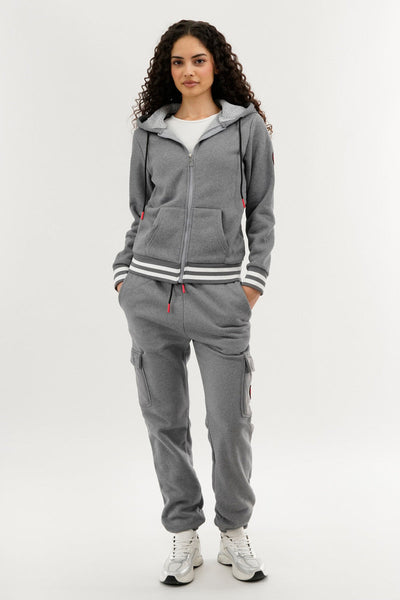Canada Weather Gear Fleece Cargo Joggers - Grey - Womens Joggers & Sweatpants - Canada Weather Gear
