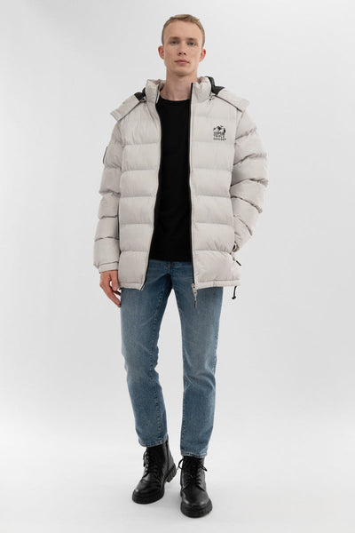 Super Triple Goose Zip Off Sleeve Bomber Jacket - Stone