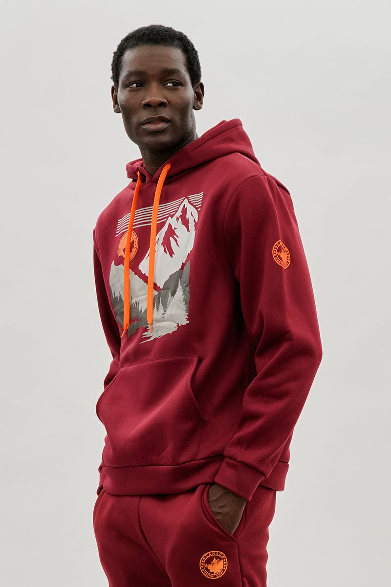 Canada Weather Gear Mountain Print Hoodie - Red