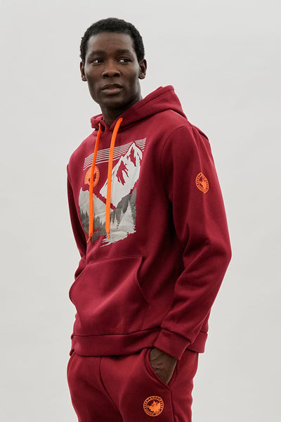 Canada Weather Gear Mountain Print Hoodie - Red