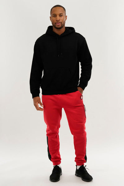 Canada Weather Gear Fleece Contrast Insert Jogger - Red - Mens Joggers & Sweatpants - Canada Weather Gear