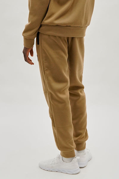 Super Triple Goose Basic Zipper Pocket Joggers - Beige
