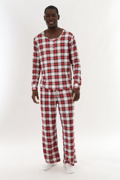 Canada Weather Gear Long Printed Pajama Pants - Red - Mens Pajamas - Canada Weather Gear