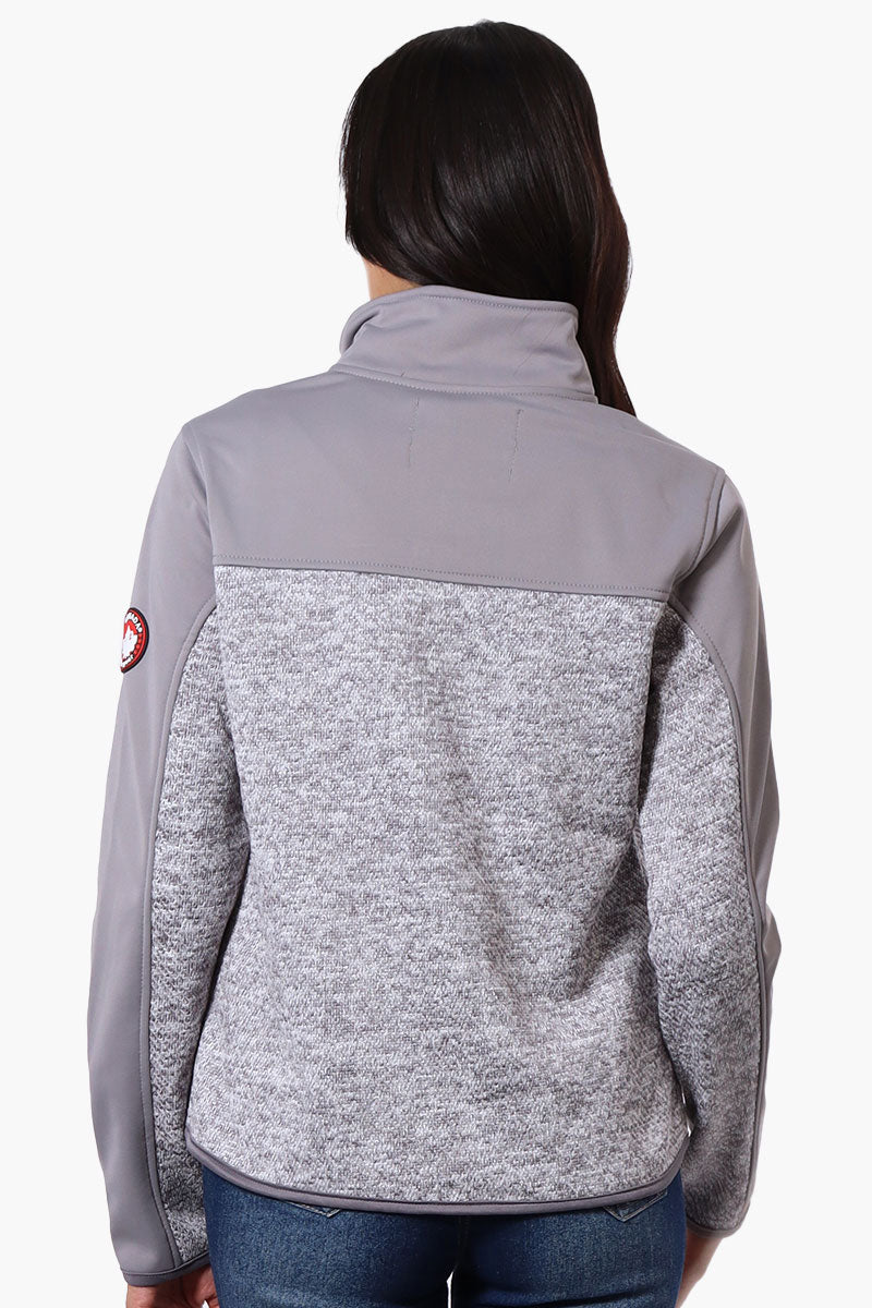 Canada Weather Gear Zip Up Sweater Fleece Lightweight Jacket - Grey - Womens Lightweight Jackets - Canada Weather Gear