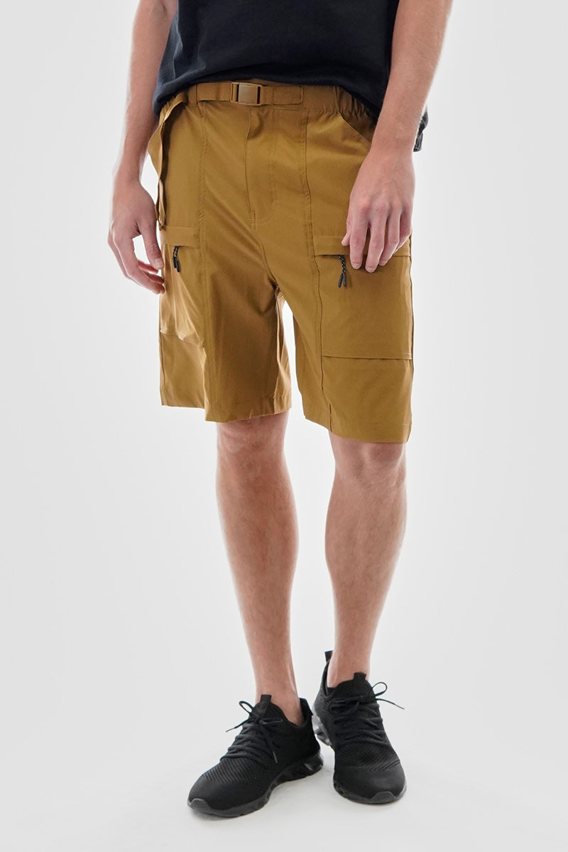 Canada Weather Gear Solid Belted Ripstop Cargo Shorts - Camel - Mens Shorts & Capris - Canada Weather Gear
