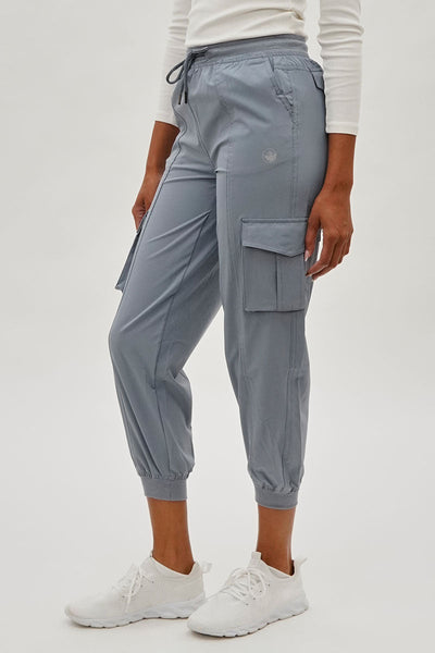 Canada Weather Gear Tie Waist Cargo Joggers - Grey - Womens Joggers & Sweatpants - Canada Weather Gear