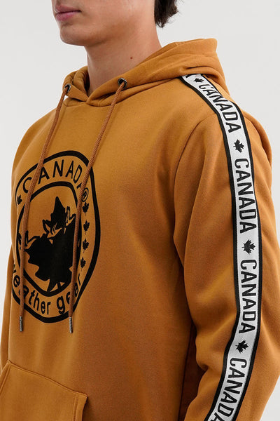 Canada Weather Gear Logo Tape Fleece Hoodie - Camel