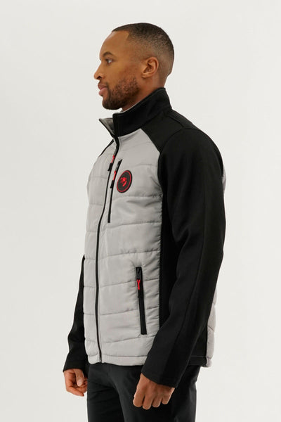 Super Triple Goose Quilted Colour Block Lightweight Jacket - Grey - Mens Lightweight Jackets - Canada Weather Gear