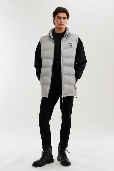 Super Triple Goose Zip Off Sleeve Bomber Jacket - Grey
