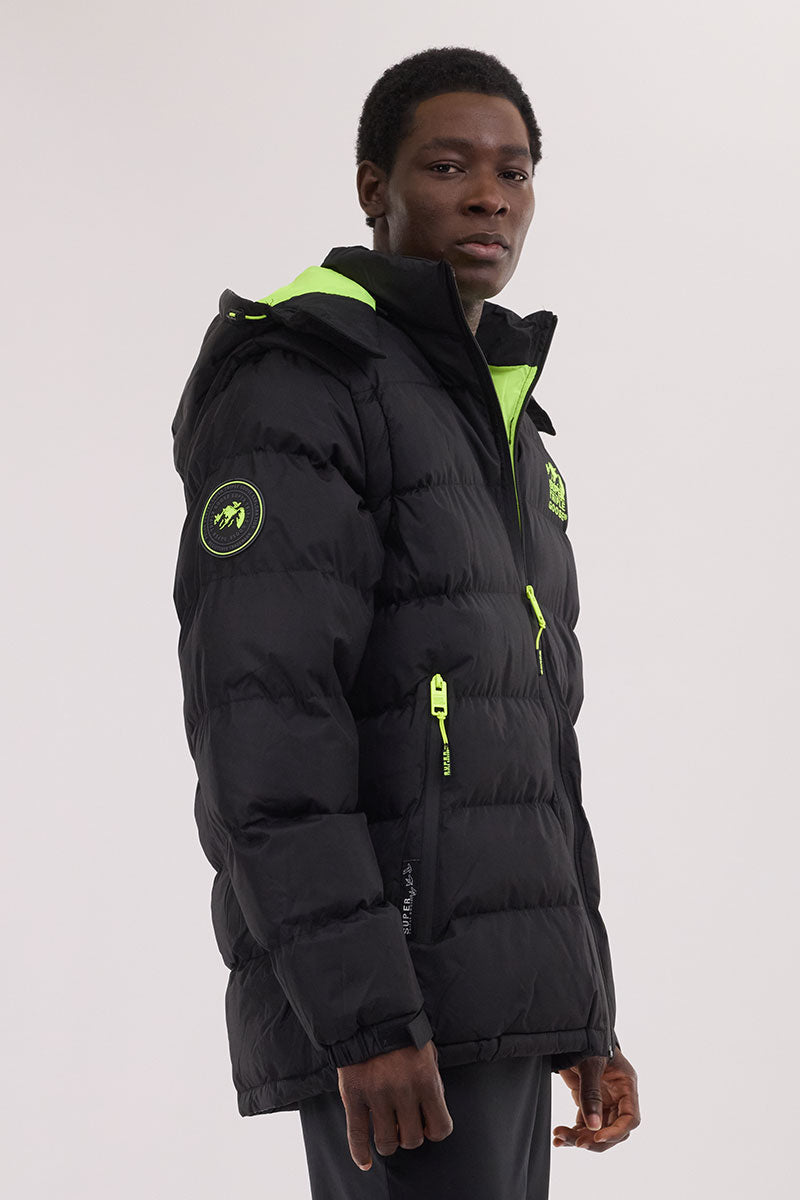 Super Triple Goose Zip Off Sleeve Bomber Jacket - Green