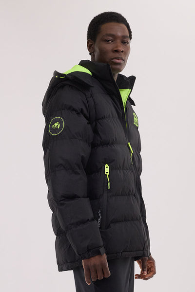 Super Triple Goose Zip Off Sleeve Bomber Jacket - Green