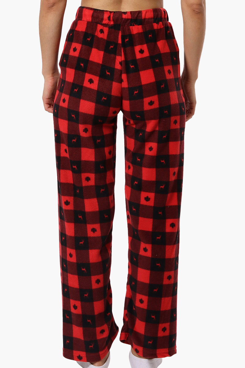 Canada Weather Gear Plaid Wide Leg Pajama Bottoms - Red - Womens Pajamas - Canada Weather Gear