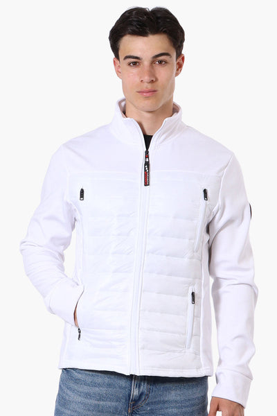 Canada Weather Gear Quilted Fleece Puffer Lightweight Jacket - White - Mens Lightweight Jackets - Canada Weather Gear