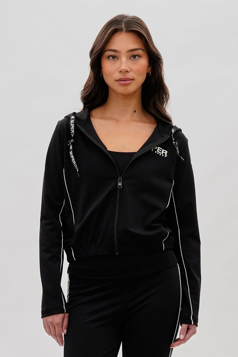 Super Triple Goose Cropped Active Hoodie - Black - Womens Hoodies & Sweatshirts - Canada Weather Gear