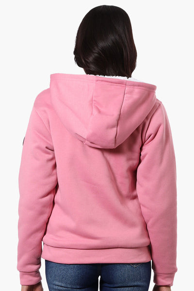 Canada Weather Gear Fleece Lined Zip Up Hoodie - Pink - Womens Hoodies & Sweatshirts - Canada Weather Gear