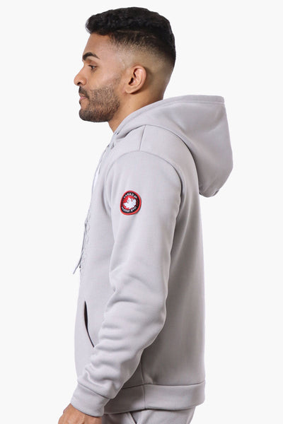 Canada Weather Gear Solid Embossed Logo Hoodie - Grey - Mens Hoodies & Sweatshirts - Canada Weather Gear