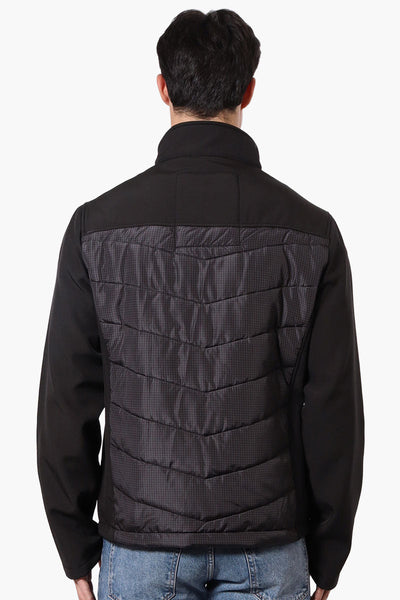 Super Triple Goose Grid Pattern Quilted Bubble Lightweight Jacket - Black - Mens Lightweight Jackets - Canada Weather Gear