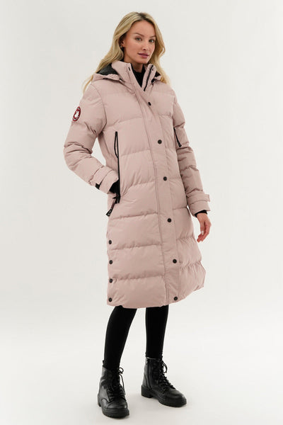 Canada Weather Gear Quilted Maxi Parka Jacket - Pink - Womens Parka Jackets - Canada Weather Gear