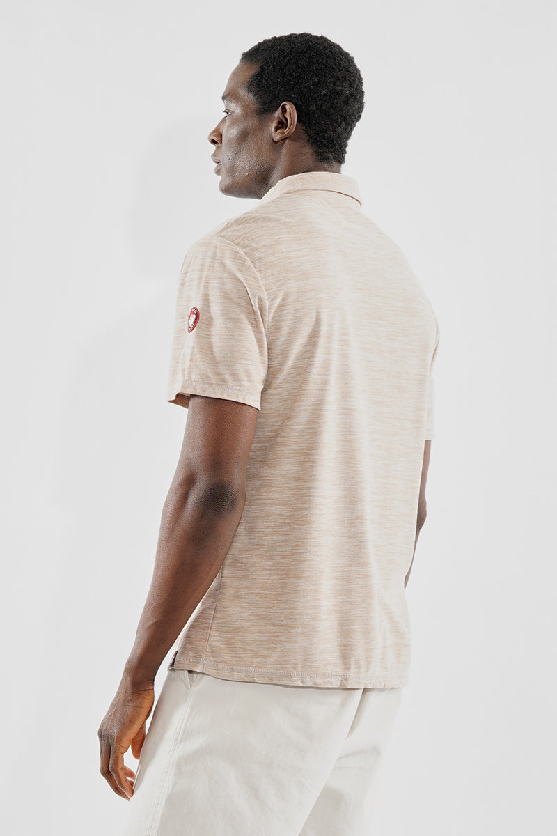 Canada Weather Gear Basic Solid Polo Shirt - Brown - Mens Polo Shirts - Canada Weather Gear