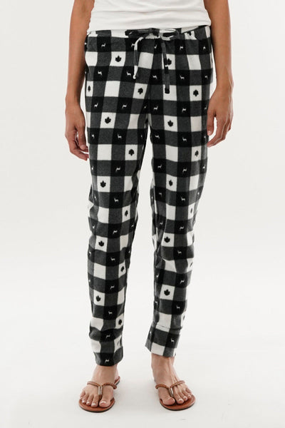 Canada Weather Gear Plaid Pajama Pants - Black - Womens Pajamas - Canada Weather Gear