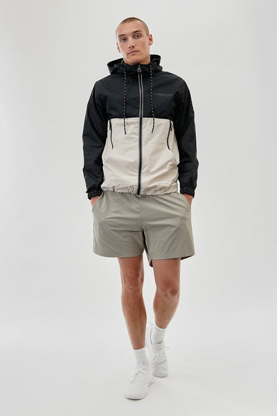 Canada Weather Gear Hooded Colour Block Lightweight Jacket - Black - Mens Lightweight Jackets - Canada Weather Gear