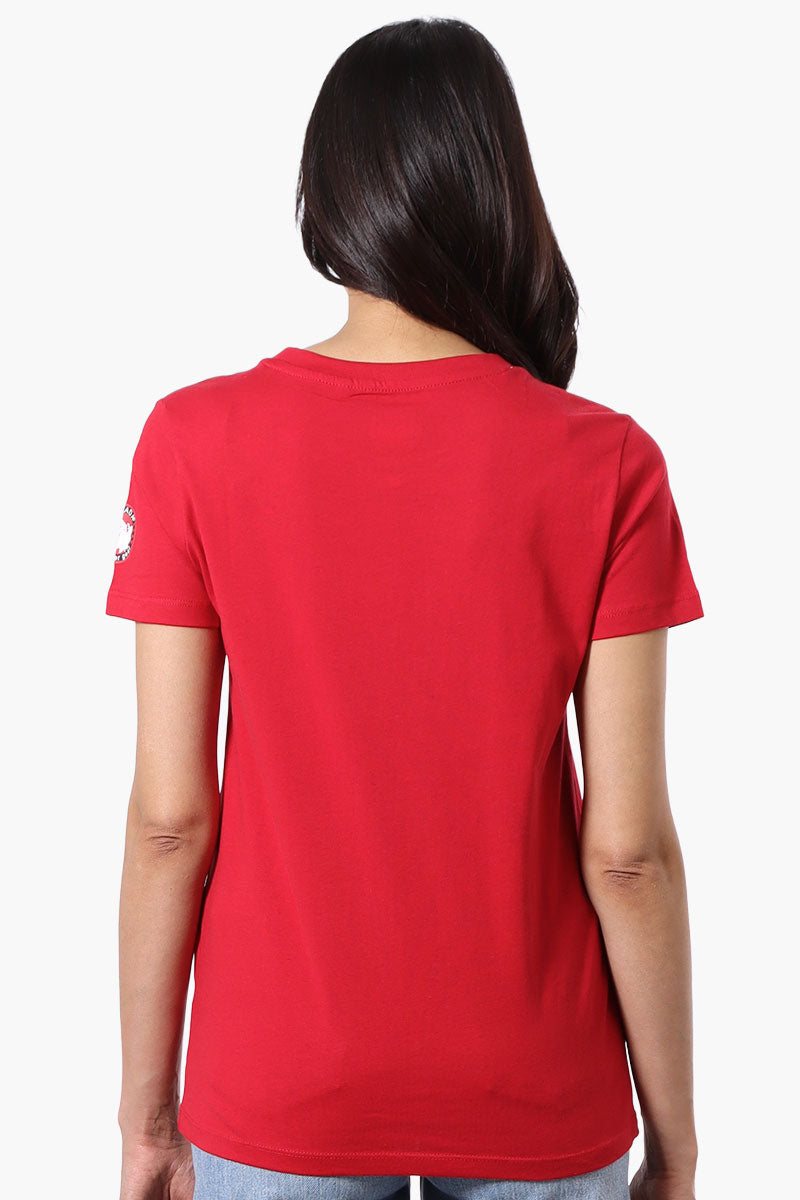Canada Weather Gear Chest Logo Print Tee - Red - Womens Tees & Tank Tops - Canada Weather Gear