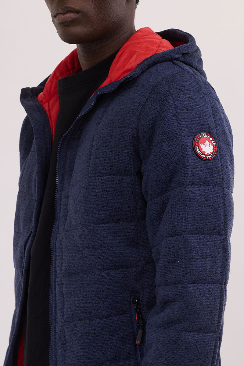 Canada Weather Gear Zip Up Hooded Lightweight Jacket - Navy