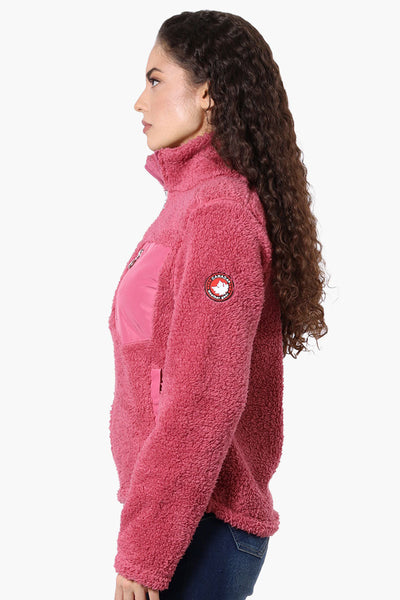 Canada Weather Gear Sherpa Zip Up Lightweight Jacket - Pink - Womens Lightweight Jackets - Canada Weather Gear