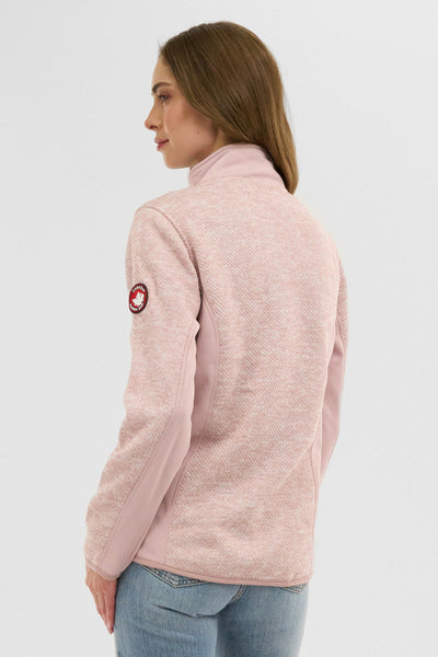 Canada Weather Gear Fleece Zip Up Lightweight Jacket - Pink - Womens Lightweight Jackets - Canada Weather Gear
