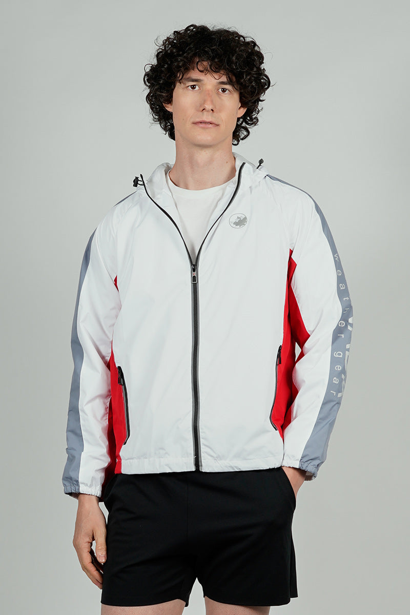 Canada Weather Gear Hooded Sleeve Print Logo Lightweight Jacket - White